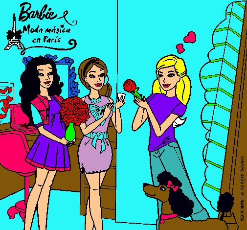 Barbie de compras con sus amigas