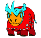 Dibujo Rinoceronte pintado por stefan