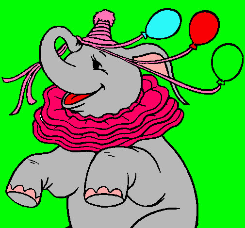 Elefante con 3 globos