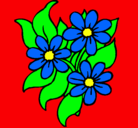 Dibujo Florecitas pintado por flores