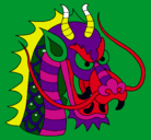 Dibujo Cabeza de dragón pintado por mimis