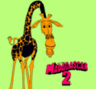 Dibujo Madagascar 2 Melman pintado por carolina5