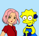 Dibujo Sakura y Lisa pintado por Alba-net