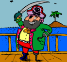 Dibujo Pirata a bordo pintado por pirata