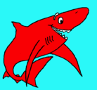 Dibujo Tiburón alegre pintado por joungo