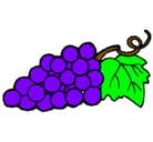 Dibujo racimo pintado por uvass