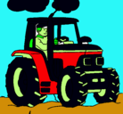 Dibujo Tractor en funcionamiento pintado por luiseduardo