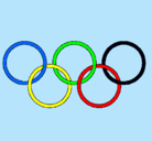 Dibujo Anillas de los juegos olimpícos pintado por ilai