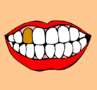 Dibujo Boca y dientes pintado por MACHUPICHU