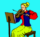 Dibujo Dama violinista pintado por DavidSA