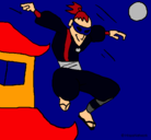 Dibujo Ninja II pintado por kato