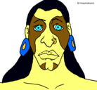 Dibujo Hombre maya pintado por ANGEMAYA4