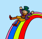Dibujo Duende en el arco iris pintado por casz