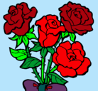 Dibujo Ramo de rosas pintado por FLORS