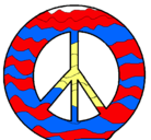 Dibujo Símbolo de la paz pintado por ju8an