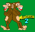 Dibujo Madagascar 2 Manson y Phil 2 pintado por Kriz