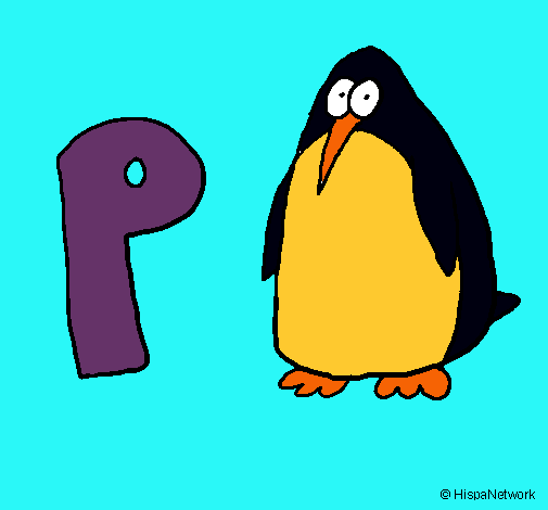 Dibujo Pingüino pintado por srico