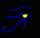 Dibujo Ojo Horus pintado por mephisto