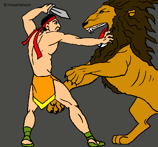 Gladiador contra león