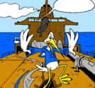 Dibujo Cigüeña en un barco pintado por nono