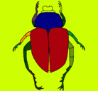 Dibujo Escarabajo pintado por luks