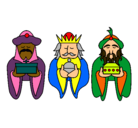 Dibujo Los Reyes Magos 4 pintado por regli