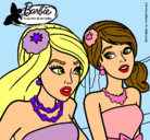 Dibujo Barbie y su amiga pintado por valita