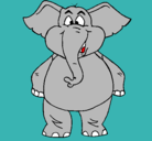 Dibujo Elefante contento pintado por elefant5