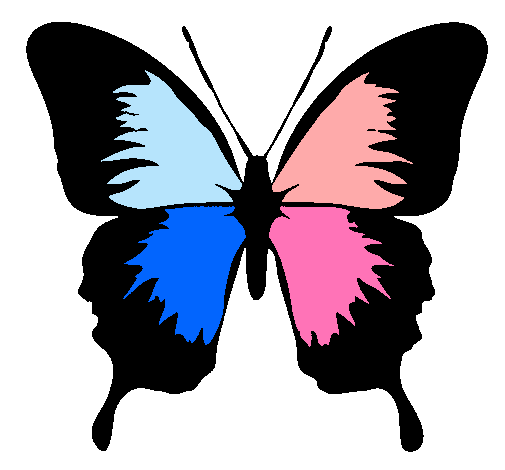Dibujo Mariposa con alas negras pintado por alba-adela