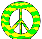 Dibujo Símbolo de la paz pintado por tovi