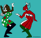 Dibujo Mujeres bailando pintado por fyff
