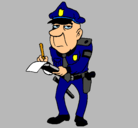 Dibujo Policía haciendo multas pintado por gurdxuyz3e