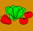 Dibujo Verduras pintado por sonica