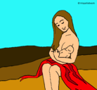 Dibujo Madre con su bebe pintado por inmitaa