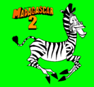 Dibujo Madagascar 2 Marty pintado por lizloca