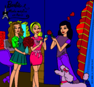 Dibujo Barbie de compras con sus amigas pintado por yesenia_jacob