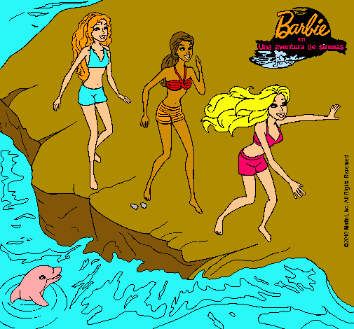 Barbie y sus amigas en la playa