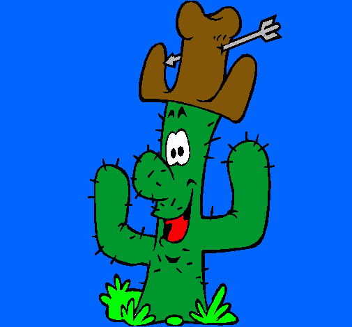 Cactus con sombrero