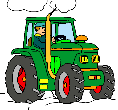 Dibujo de Tractor en funcionamiento pintado por Sandrabp en  el  día 28-02-11 a las 21:46:58. Imprime, pinta o colorea tus propios dibujos!
