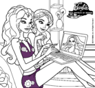 Dibujo Barbie chateando pintado por cvgttrrter4e