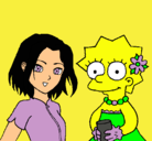 Dibujo Sakura y Lisa pintado por machupichu