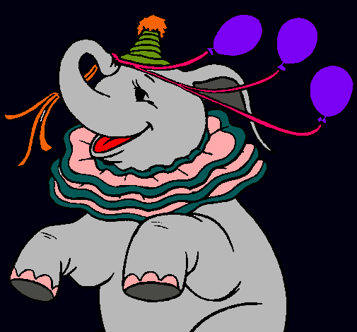 Elefante con 3 globos