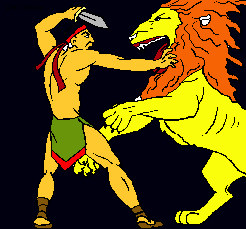 Gladiador contra león