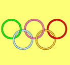 Dibujo Anillas de los juegos olimpícos pintado por michele846