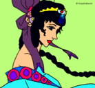 Dibujo Princesa china pintado por amorcitos