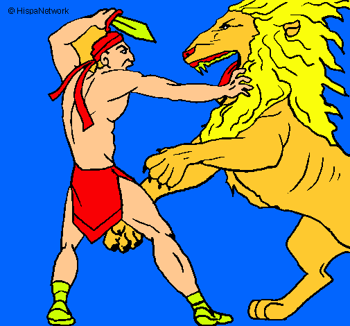 Gladiador contra león