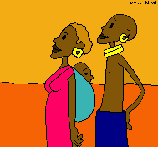 Dibujo Familia de Zanmbia pintado por Lau-apple
