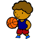 Dibujo Jugador de básquet pintado por basket