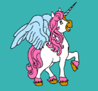 Dibujo Unicornio con alas pintado por betriz