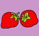 Dibujo fresas pintado por yoNaty